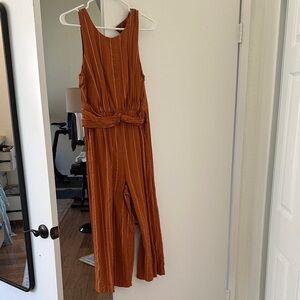 Greylin Terracotta Striped Jumpsuit